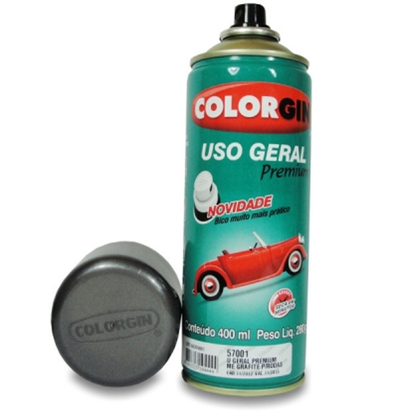 Tinta Spray 400 ML Grafite Médio p/ Rodas Colorgin
